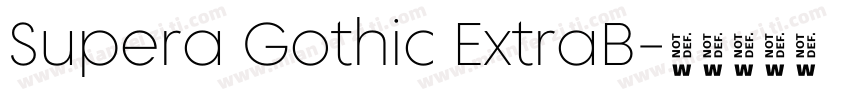 Supera Gothic ExtraB字体转换